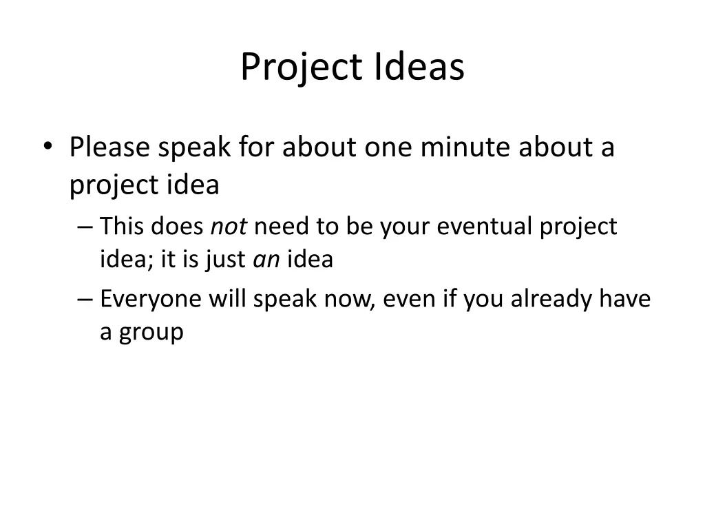 project ideas