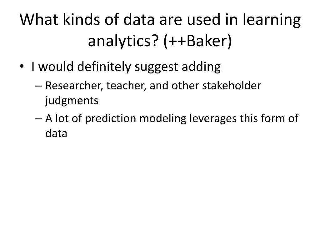 what kinds of data are used in learning analytics 3