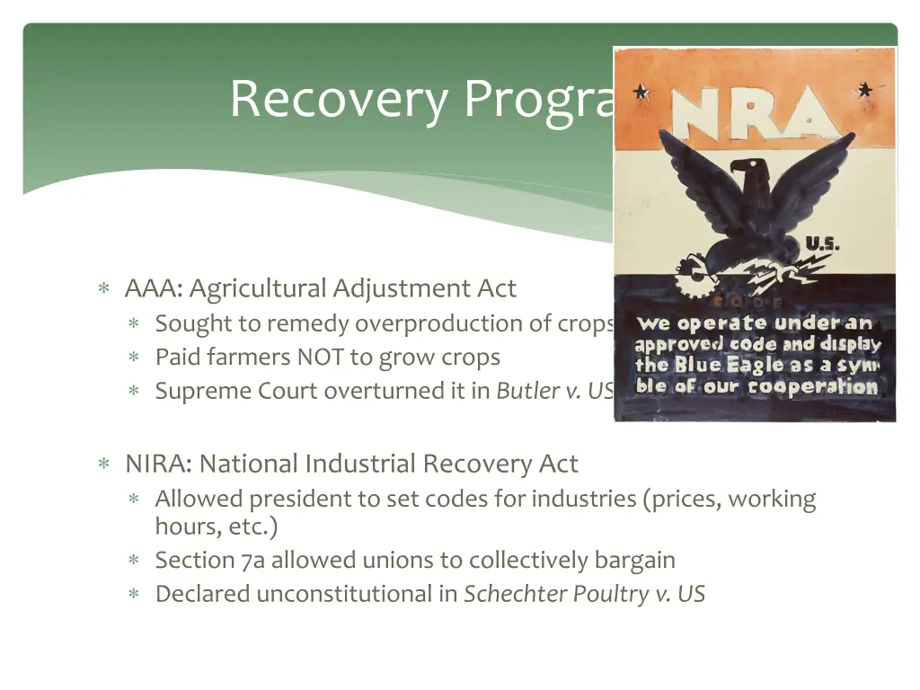 recovery programs