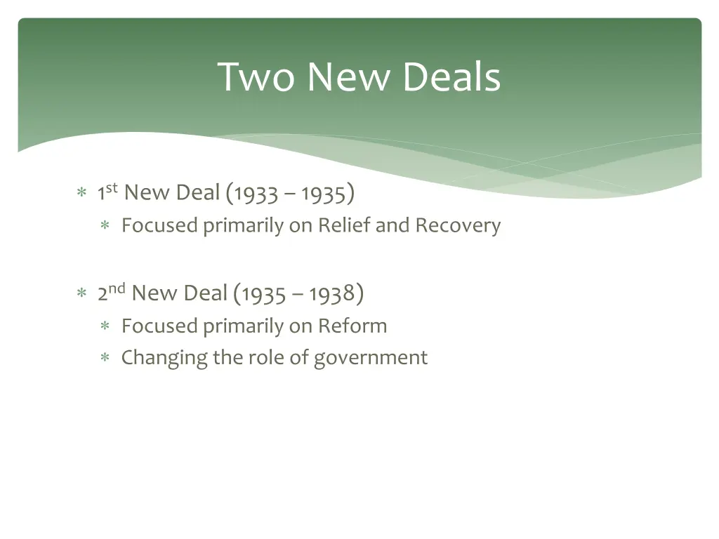 two new deals
