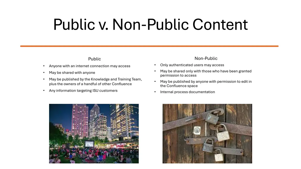 public v non public content