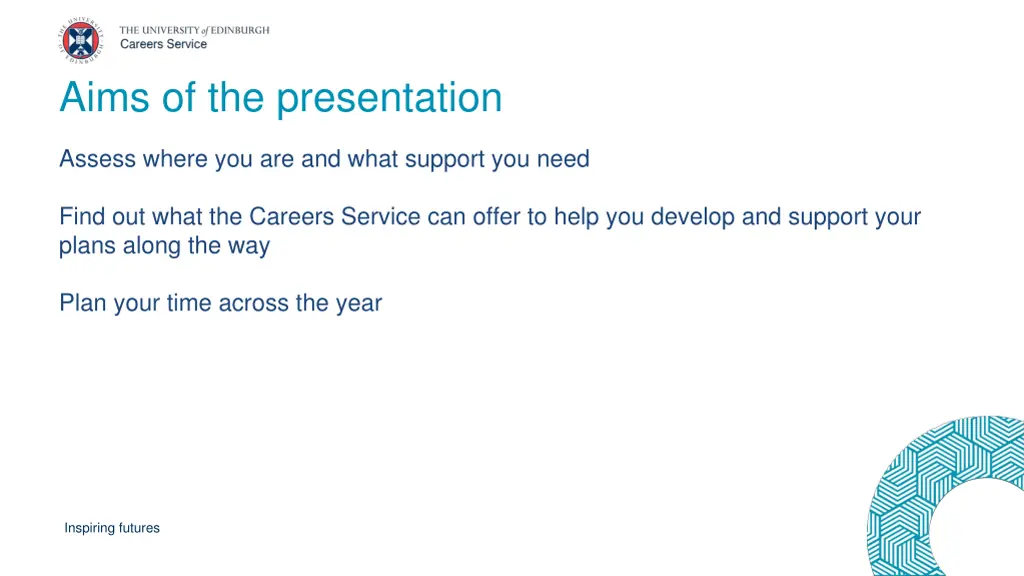aims of the presentation