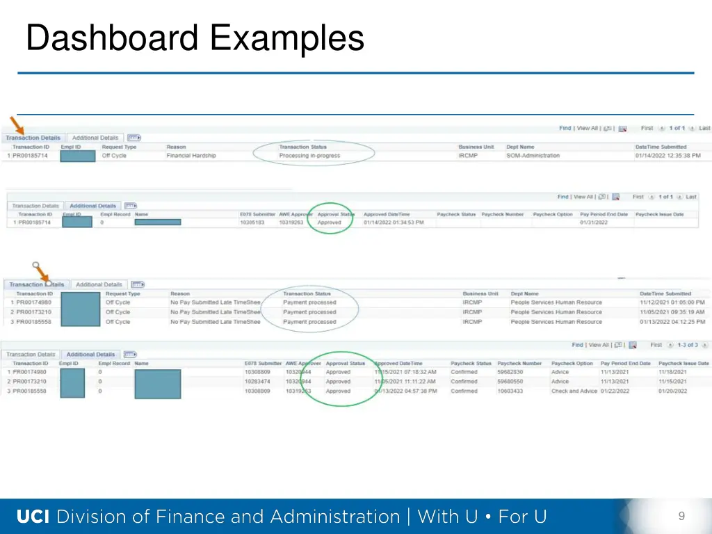 dashboard examples
