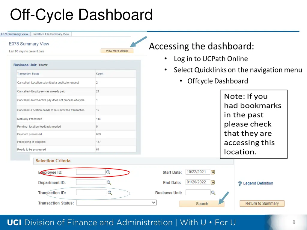 off cycle dashboard 1