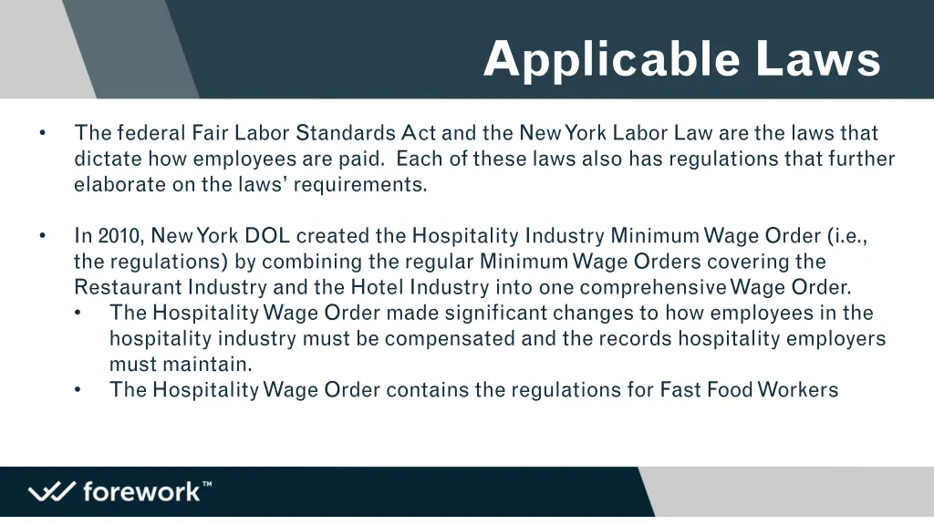 applicable laws