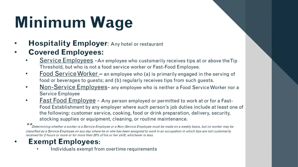minimum wage
