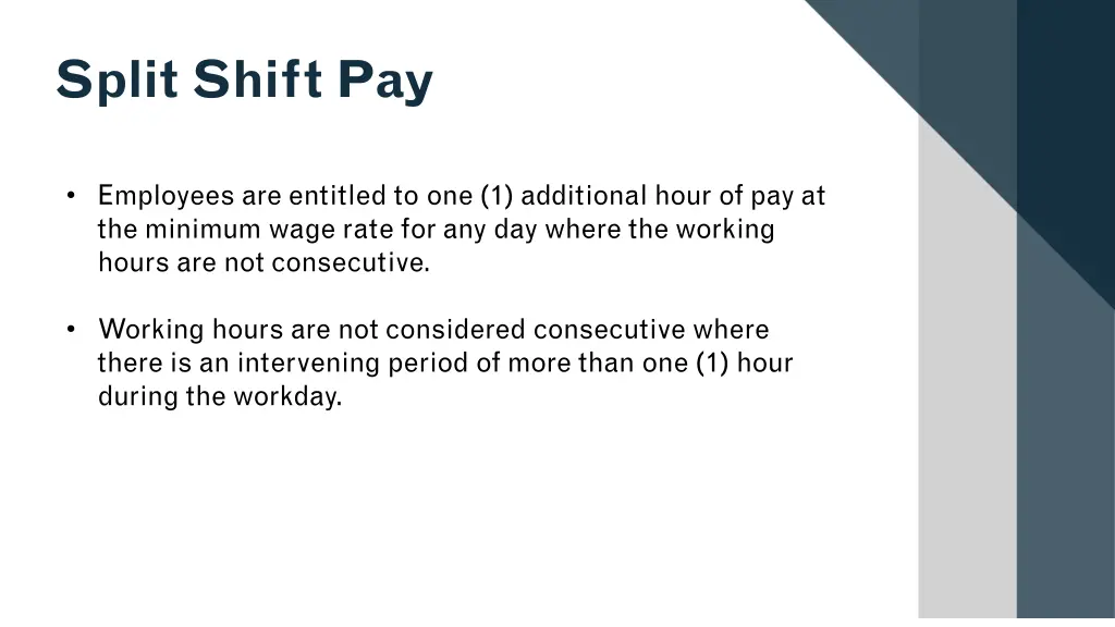 split shift pay