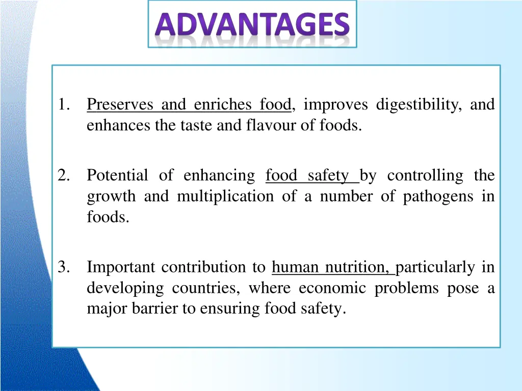 advantages