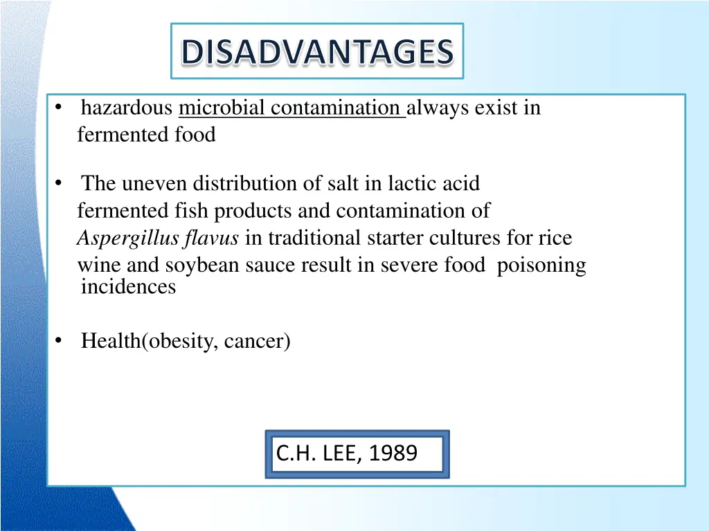 disadvantages