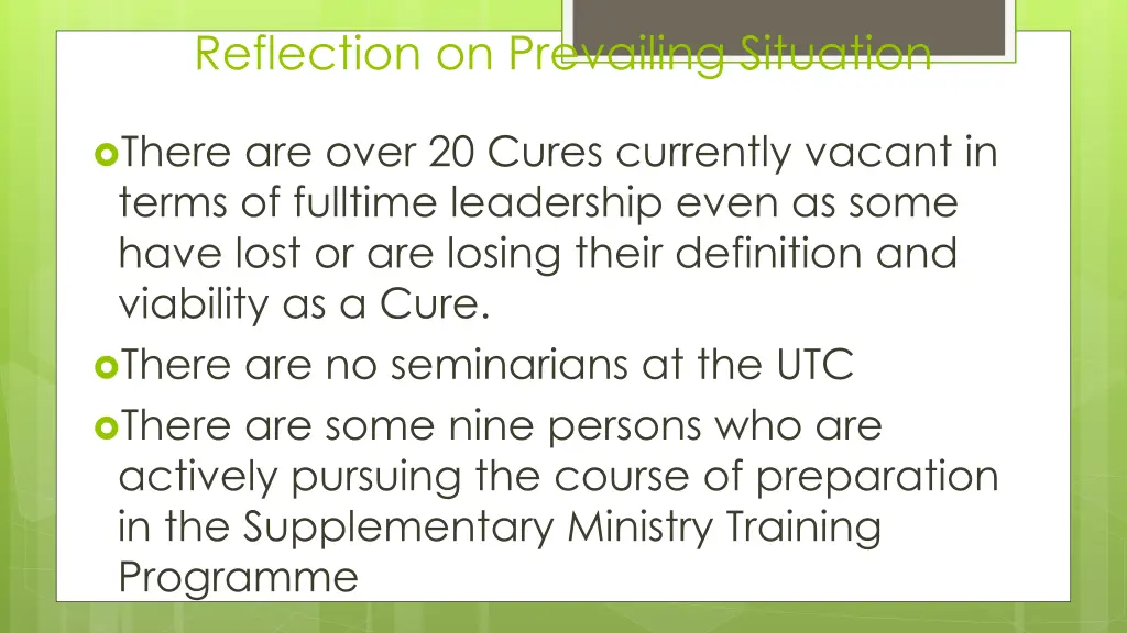 reflection on prevailing situation