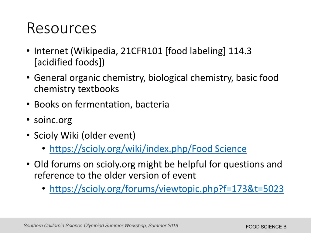 resources