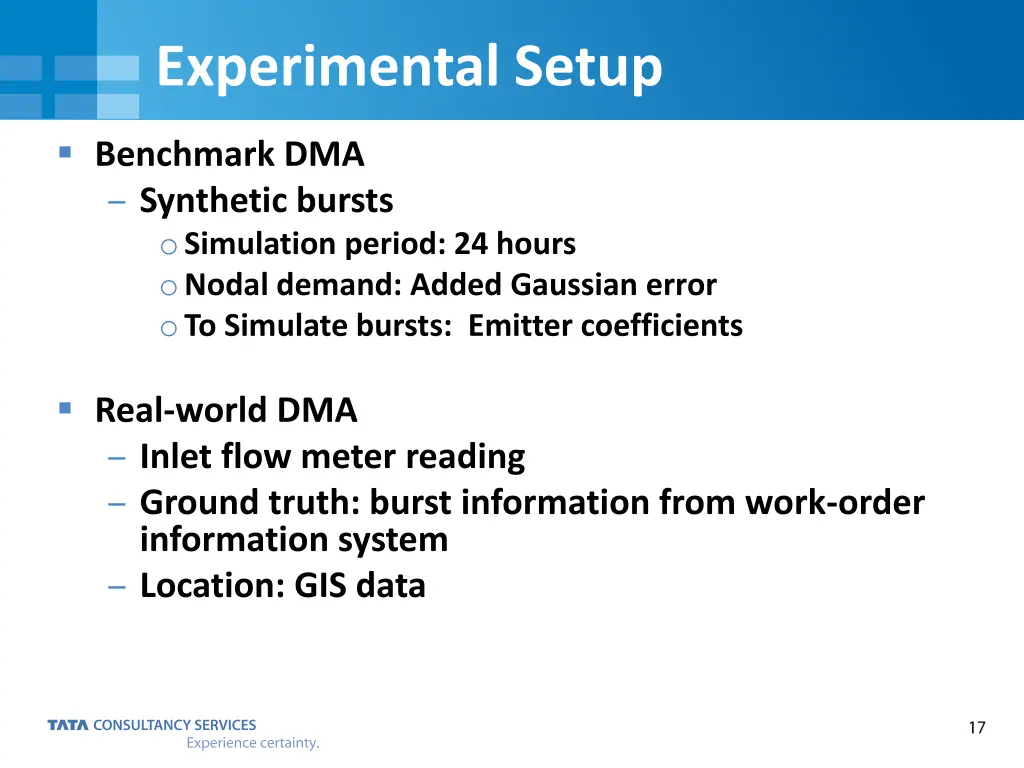 experimental setup