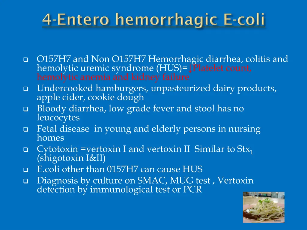 o157h7 and non o157h7 hemorrhagic diarrhea