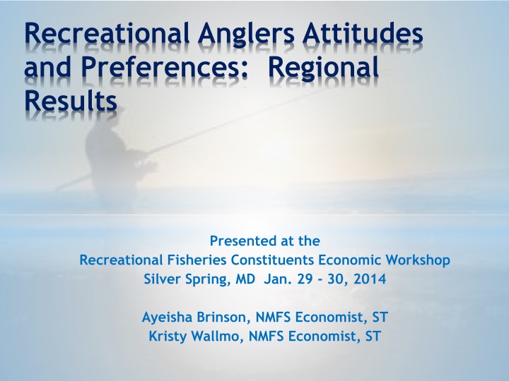 recreational anglers attitudes and preferences