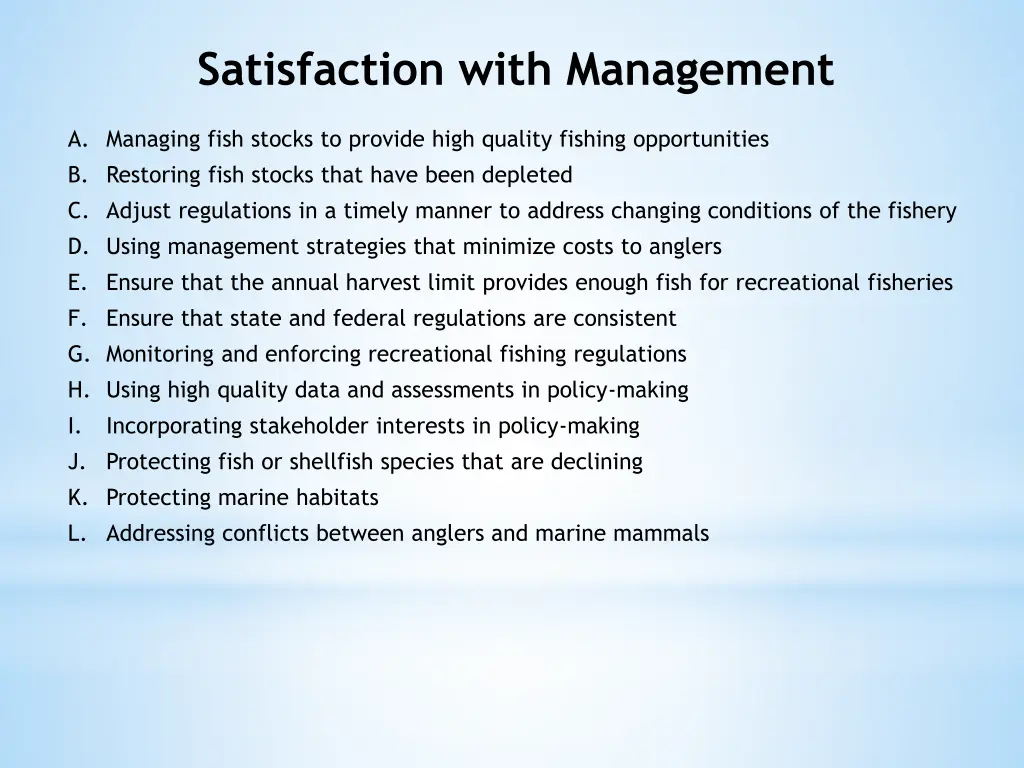 satisfaction with management