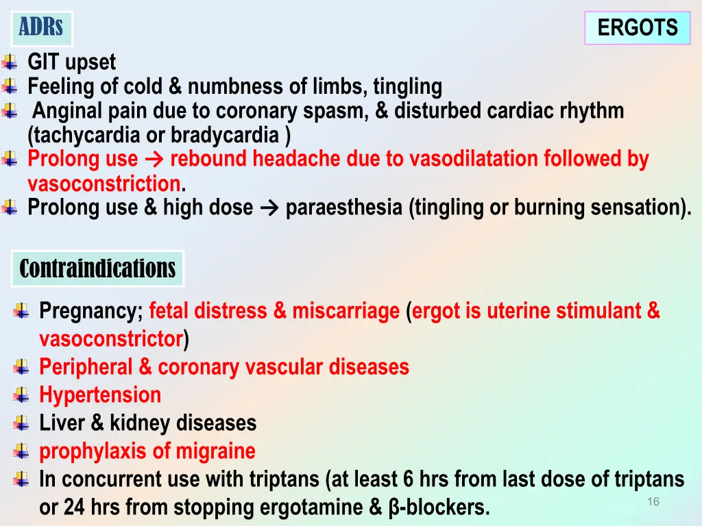 adrs git upset feeling of cold numbness of limbs