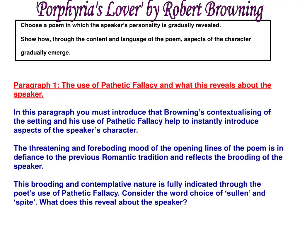 porphyria s lover by robert browning 8