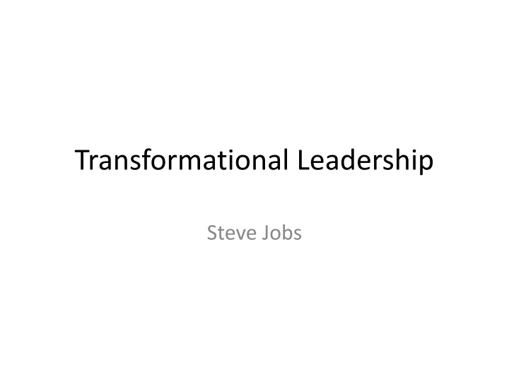 transformational leadership