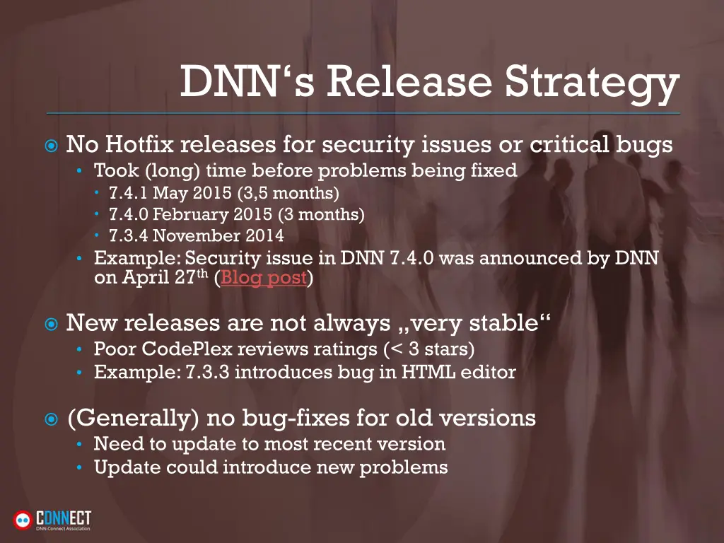 dnn s release strategy