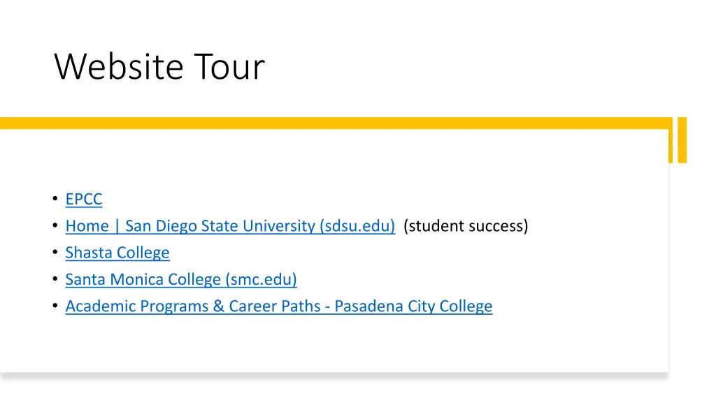 website tour