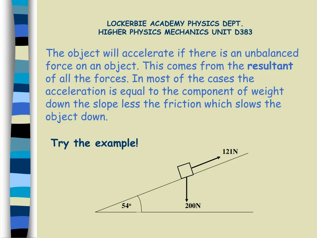 lockerbie academy physics dept higher physics 11