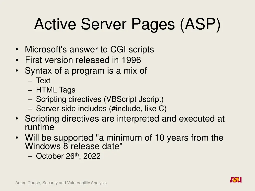 active server pages asp