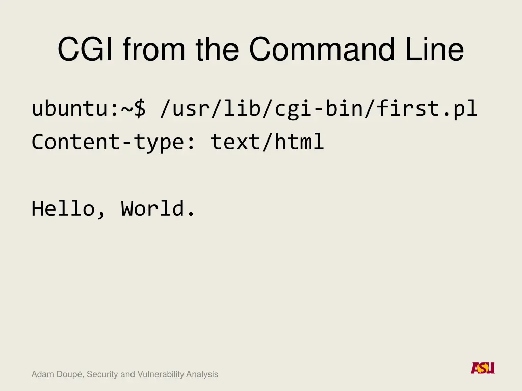 cgi from the command line