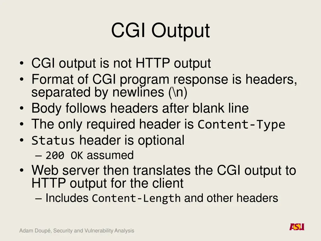 cgi output