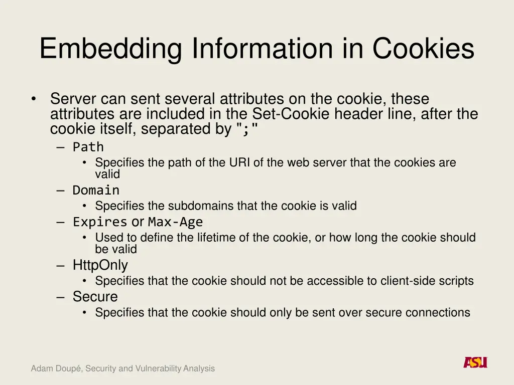 embedding information in cookies 3