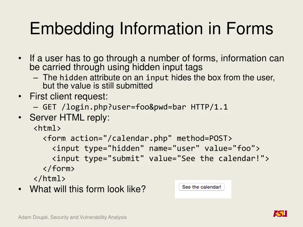 embedding information in forms