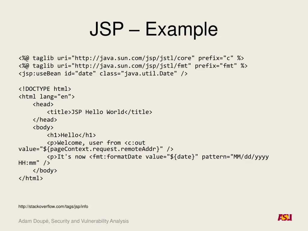 jsp example