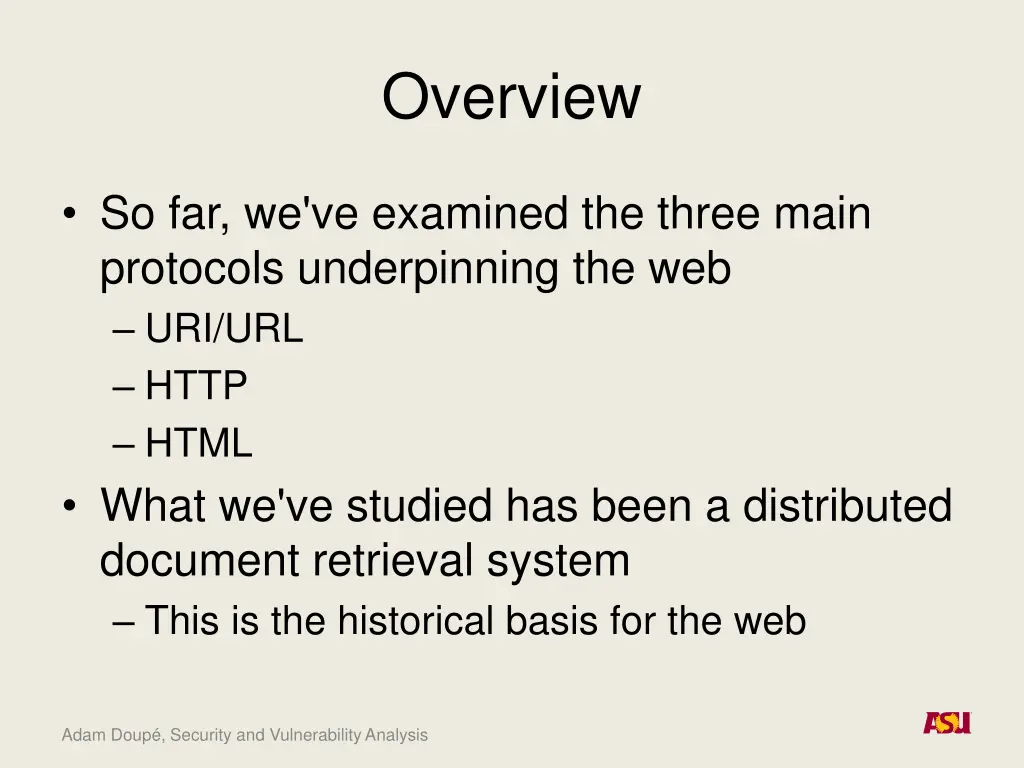 overview
