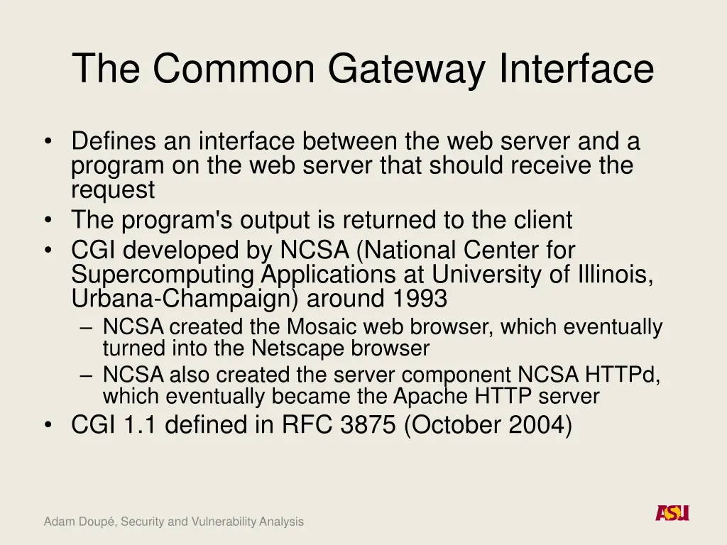 the common gateway interface