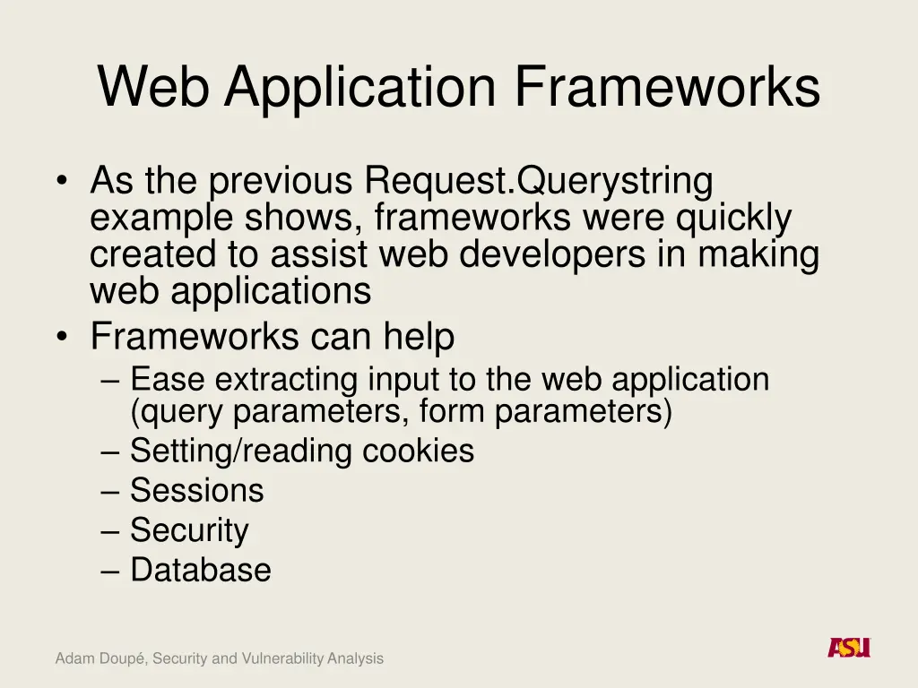 web application frameworks