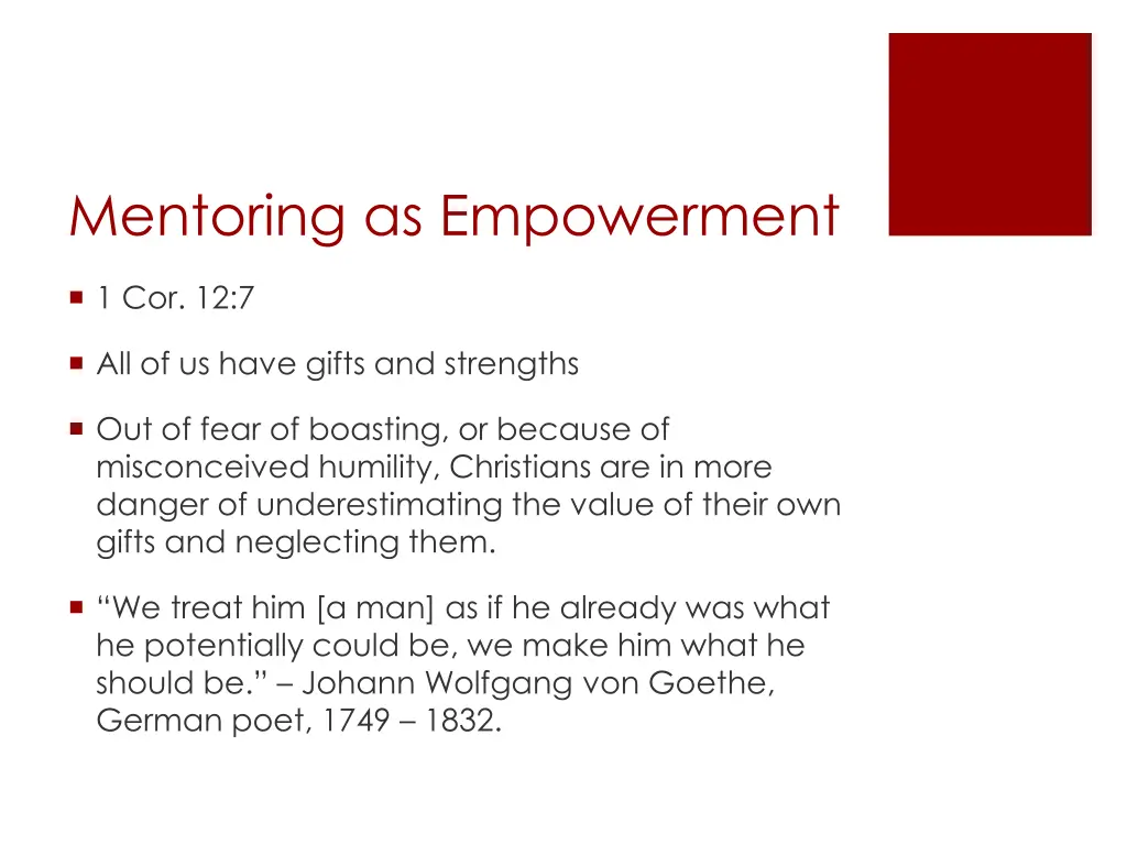 mentoring as empowerment