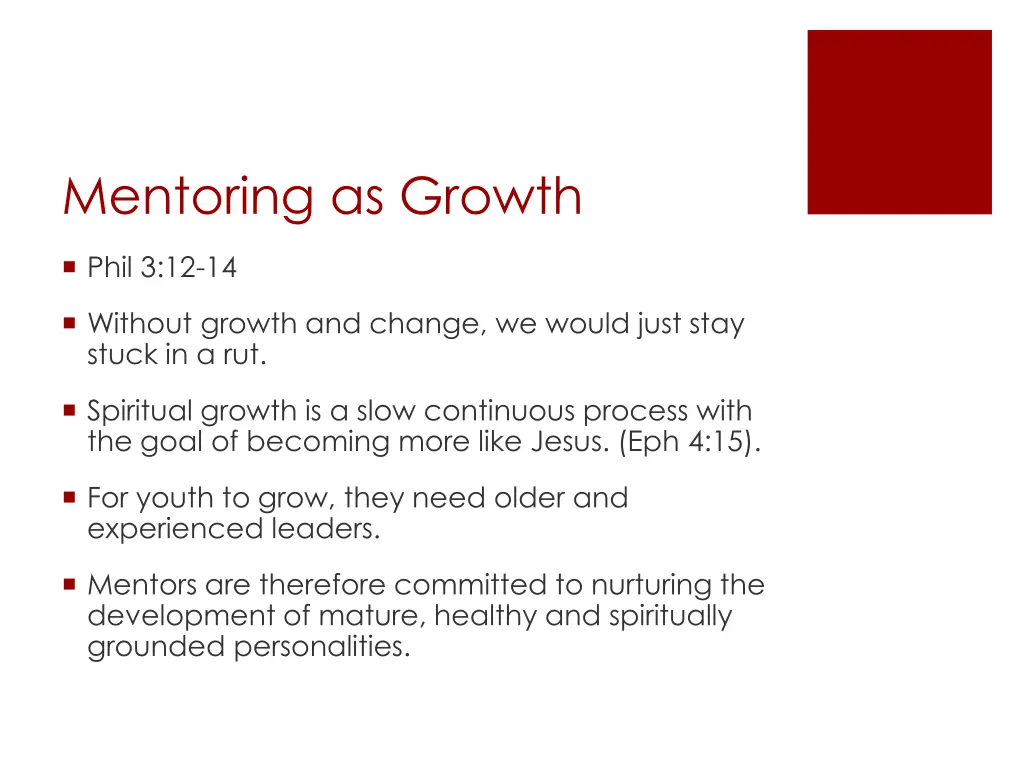 mentoring as growth