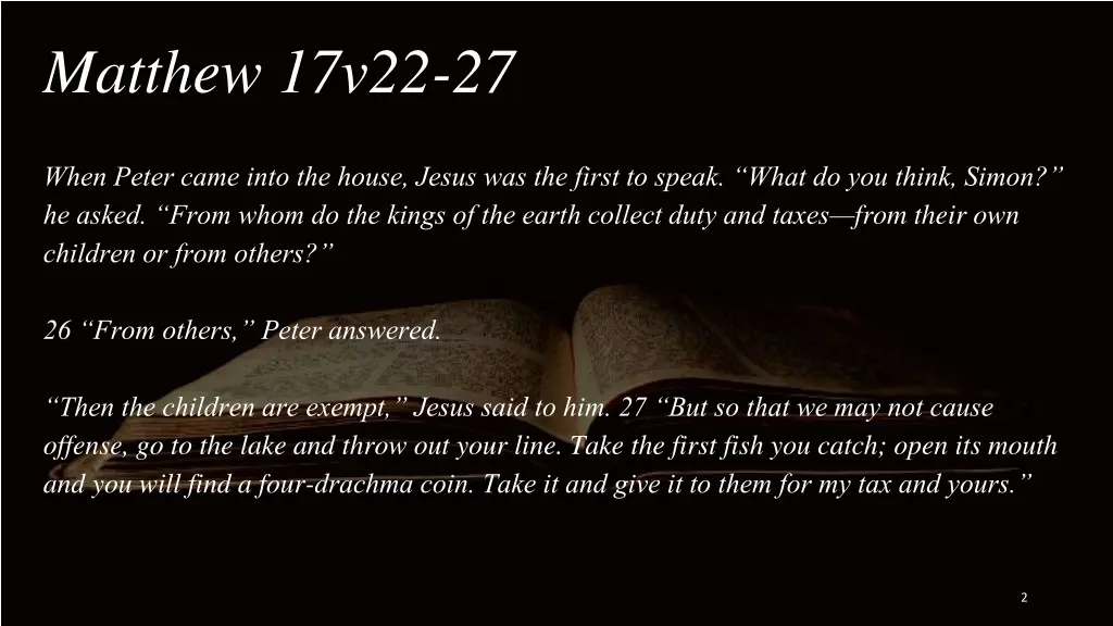 matthew 17v22 27 1