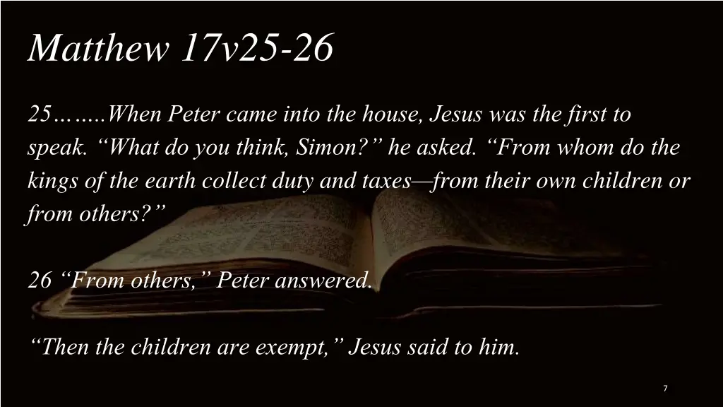 matthew 17v25 26
