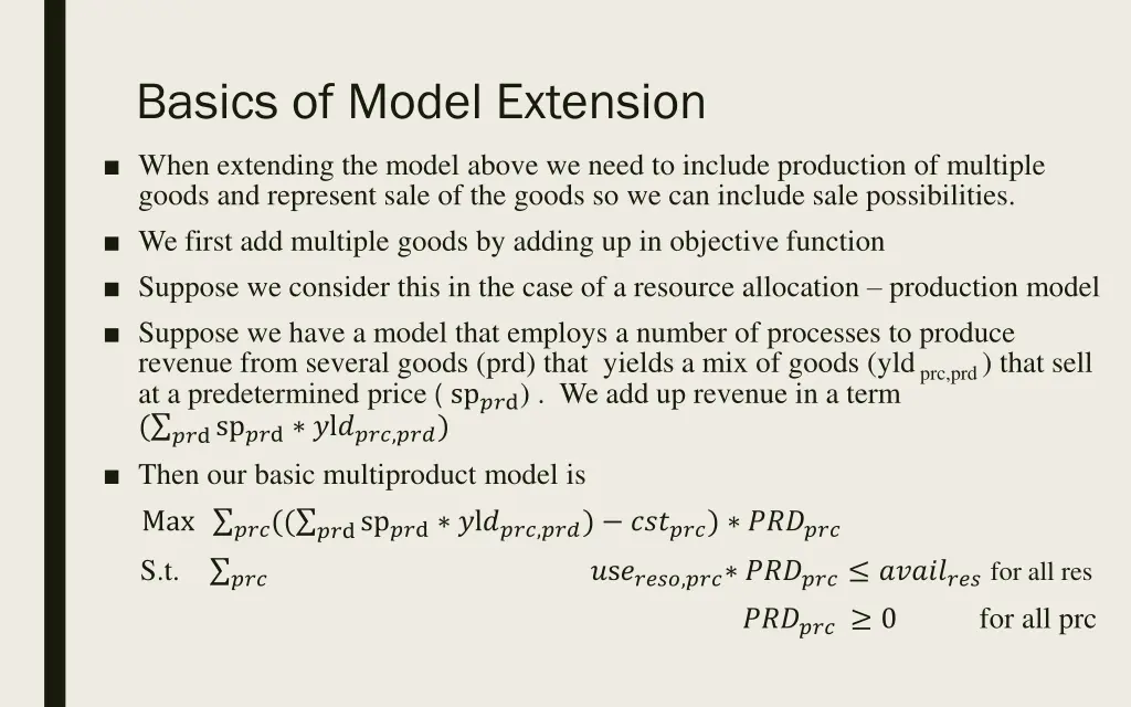basics of model extension