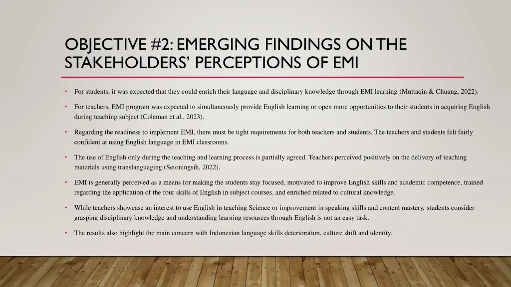 objective 2 emerging findings on the stakeholders