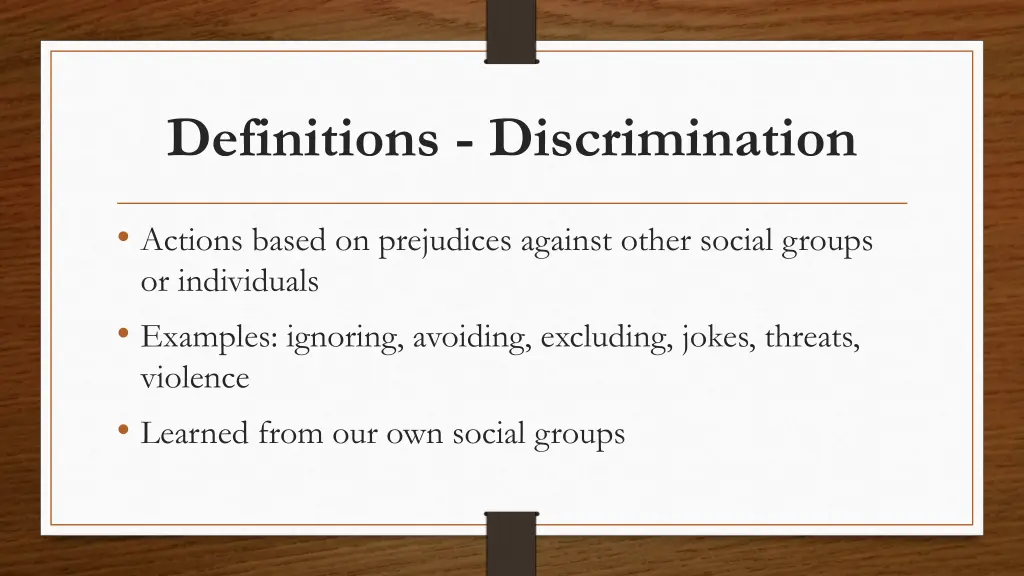 definitions discrimination
