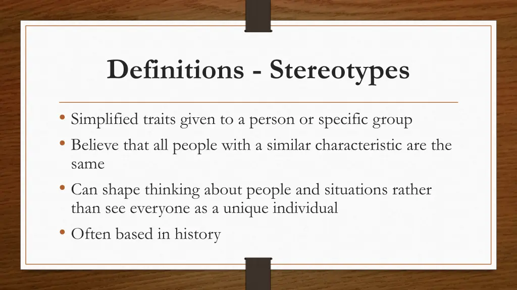 definitions stereotypes