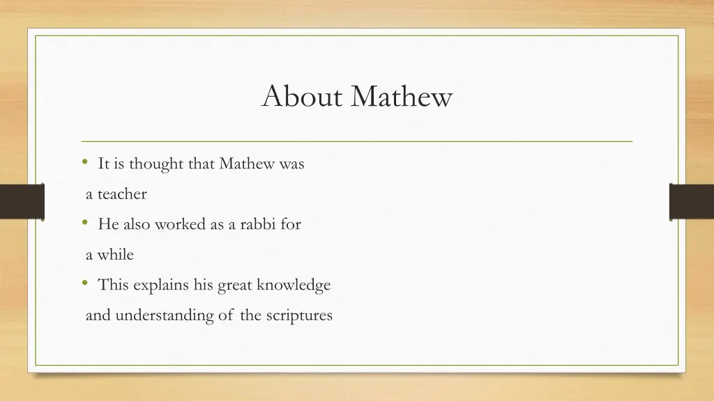 about mathew