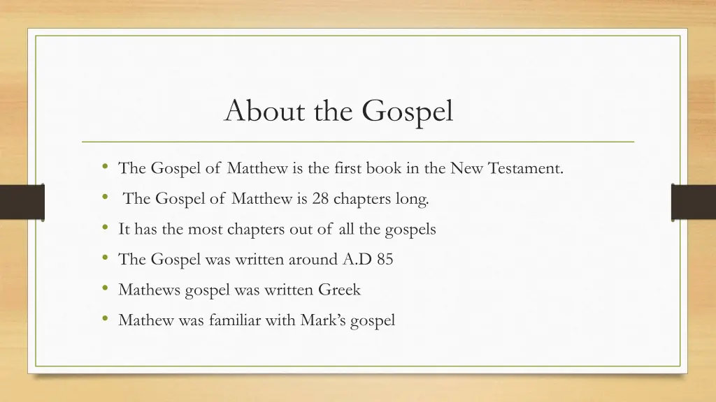 about the gospel