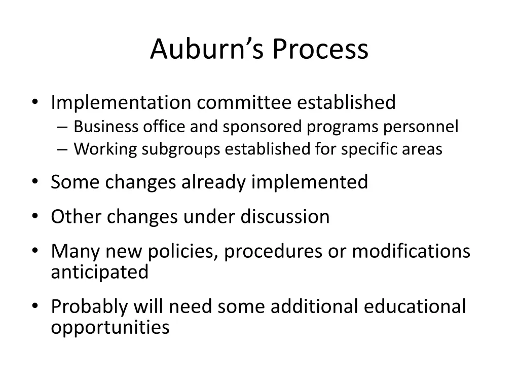 auburn s process