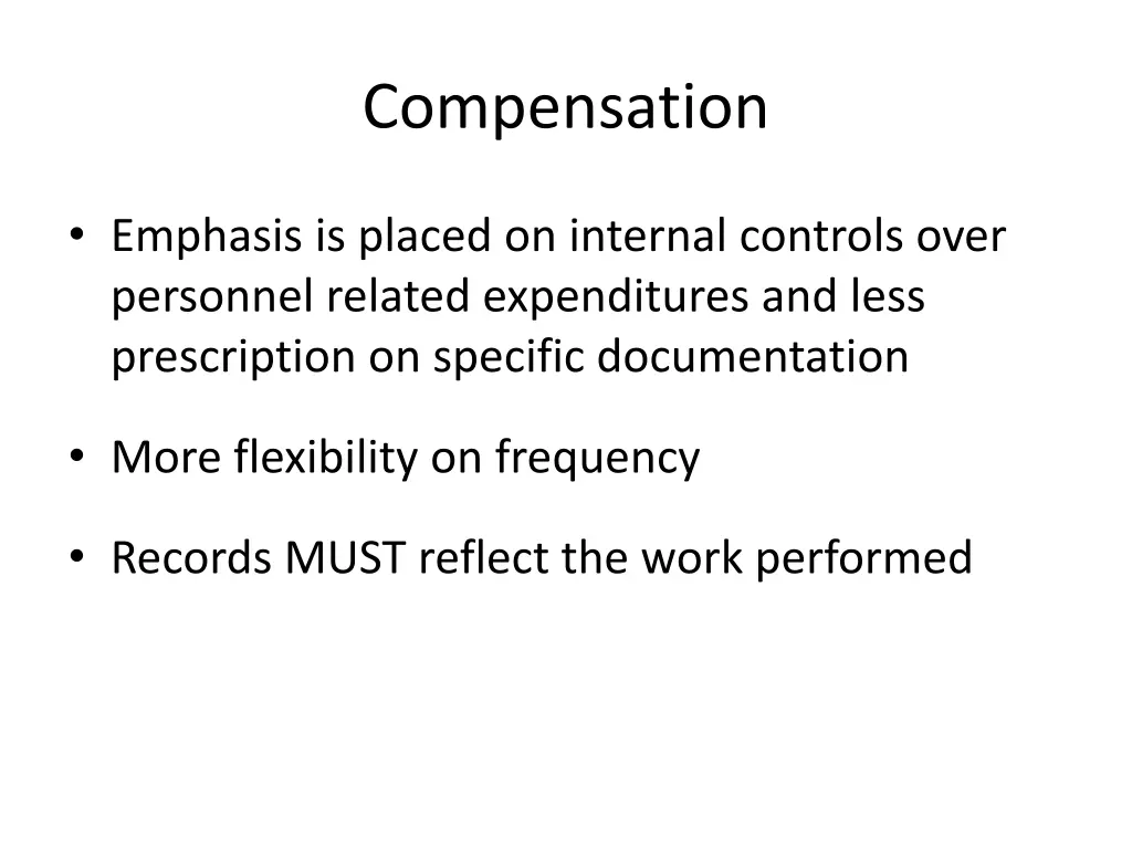 compensation