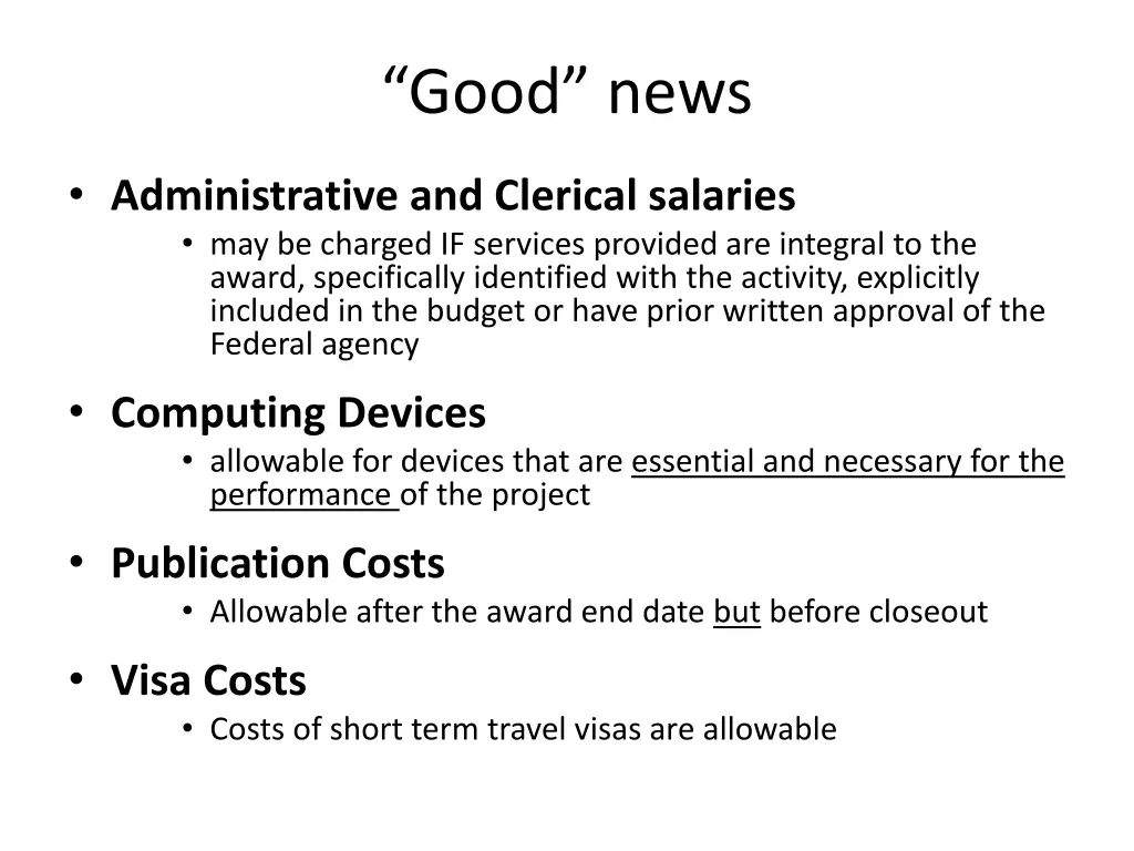 good news