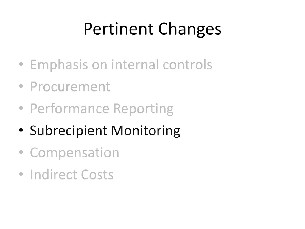 pertinent changes 3