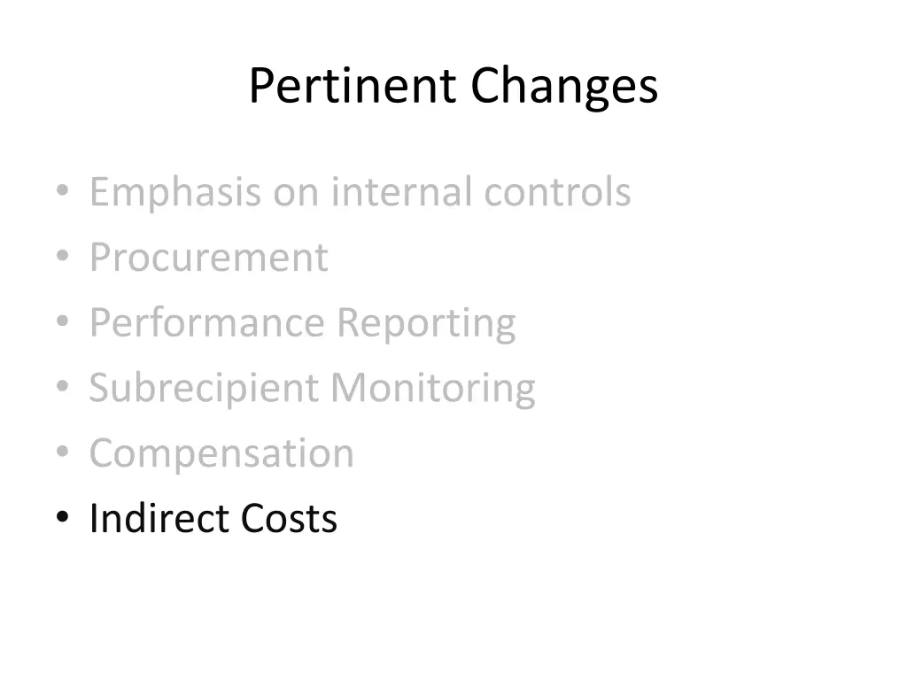 pertinent changes 5