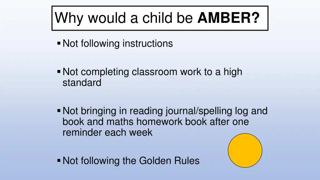 why would a child be amber